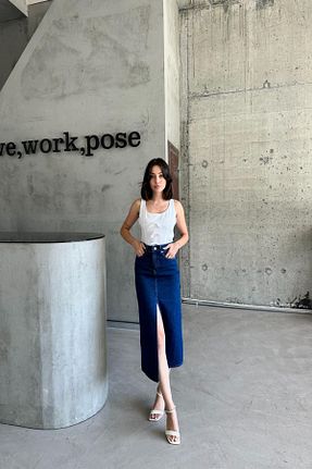 دامن آبی زنانه پنبه ای XRAY JEANS - کد 862748797