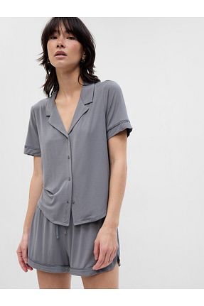 ست لباس راحتی طوسی زنانه ساده GAP - کد 658210375