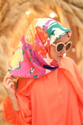 روسری نارنجی İpek Tivil Silk Home - کد 852159339