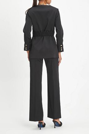 ست بالاتنه و پائین تنه مشکی زنانه بافتنی Serpil - کد 862768656