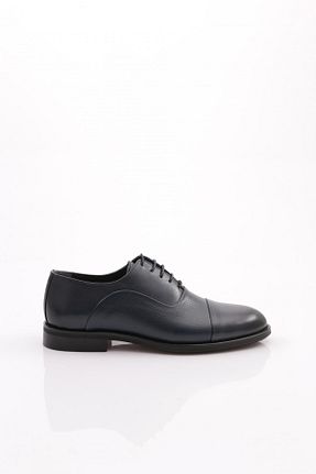 کفش کلاسیک سرمه ای مردانه چرم خالص Dgn - کد 862767127