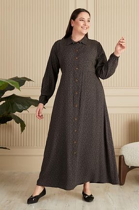 لباس سایز بزرگ طوسی زنانه پلی استر Ferace - کد 805980319