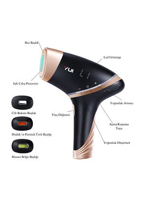 دستگاه لیزر موهای زائد IPL مشکی کابلی Yui - کد 862783795