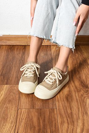 کفش اسنیکر قهوه ای زنانه بند دار ShoeTek - کد 809402891