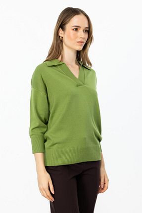 پلیور سبز زنانه ساده ON - کد 857561654