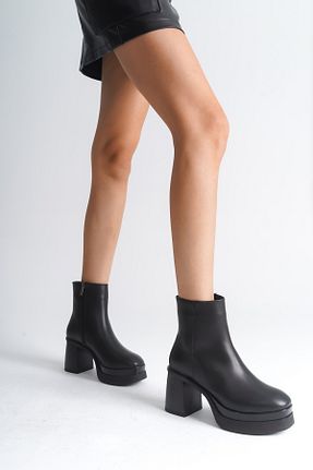 بوت / نیم بوت مشکی زنانه چرم مصنوعی Capone Outfitters - کد 757435422
