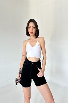 شلوارک و برمودا مشکی زنانه فاق بلند XRAY JEANS - کد 862808939