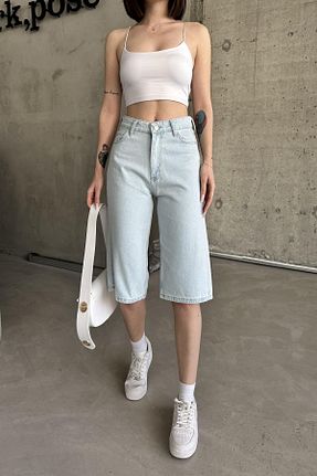 شلوارک و برمودا آبی زنانه فاق بلند XRAY JEANS - کد 862812221