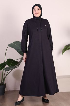 مانتو بلند حجاب بنفش زنانه مخلوط ویسکون Ferace - کد 789611181
