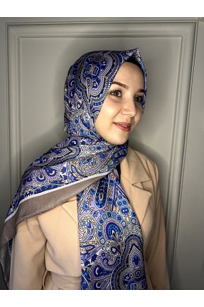 شال قهوه ای زنانه پنبه پلی استر Azrina - کد 862822071