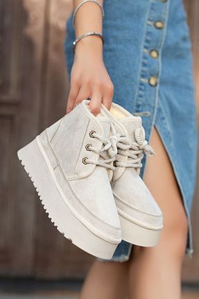 بوت / نیم بوت بژ زنانه جیر ELLO SHOES - کد 862822807