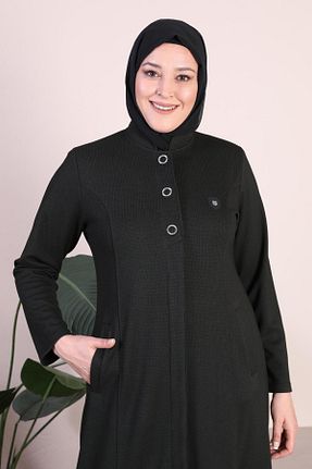 مانتو بلند خاکی زنانه مخلوط پلی استر Ferace - کد 788645208