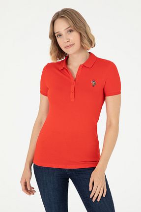 پولوشرت قرمز زنانه پارچه U.S. Polo Assn. - کد 849959731
