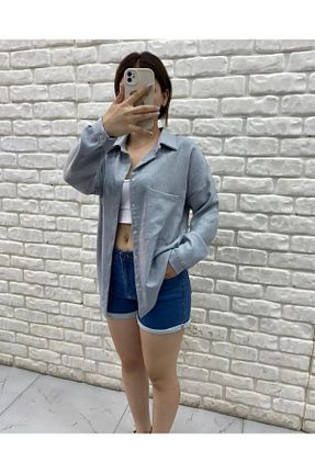پیراهن طوسی زنانه Relaxed Şatafat - کد 862839837