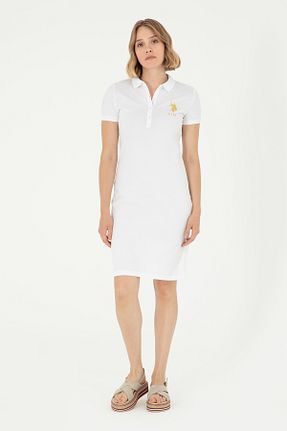 لباس سفید زنانه بافت U.S. Polo Assn. - کد 849990366