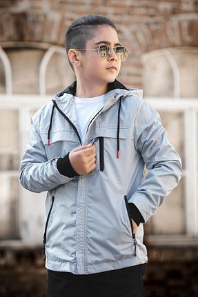 بادگیر و بارانی طوسی بچه گانه ضد آب Pina Kids - کد 90862722