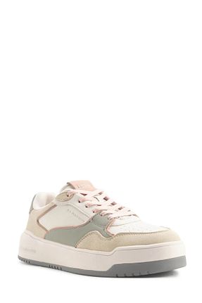 کفش اسنیکر بژ زنانه بند دار U.S. Polo Assn. - کد 862896127