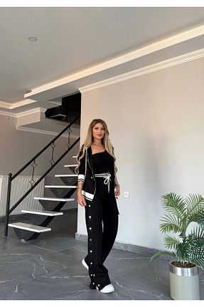 ست بالاتنه و پائین تنه مشکی زنانه پنبه ای bonibon butikk - کد 862883163
