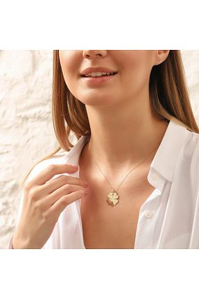 گردنبند طلا طلائی زنانه 14 عیار VeraDesignGold - کد 129023097
