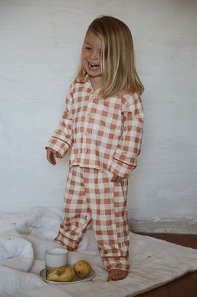 ست لباس راحتی قهوه ای بچه گانه چاپی OhlalaKoala - کد 862913710