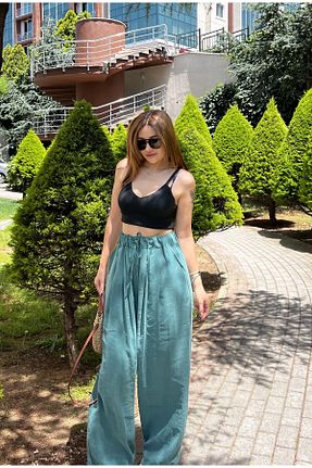 شلوار سبز زنانه بافتنی Daves - کد 864801048