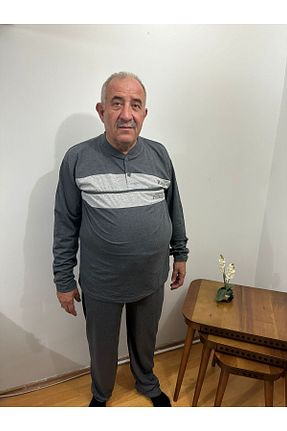ست لباس راحتی طوسی مردانه لیسانس دار	 ŞİPKA - کد 862906170