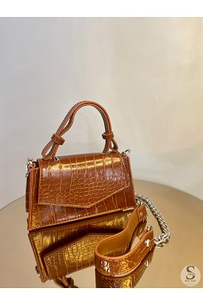کیف دوشی قهوه ای زنانه چرم مصنوعی Store - کد 862918076