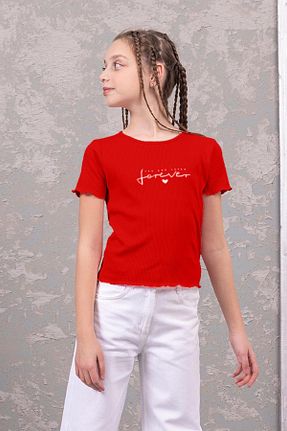 بادی قرمز بچه گانه یقه دوچرخه DMB KİDS - کد 838162265