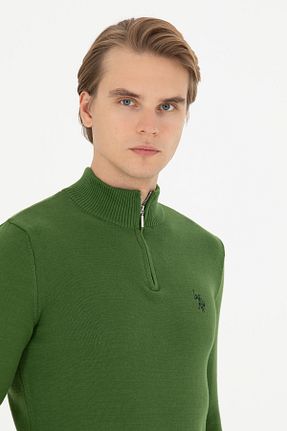 پلیور سبز مردانه ساده U.S. Polo Assn. - کد 834786155