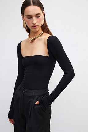 بلوز مشکی زنانه ساده alenmoda - کد 862928755