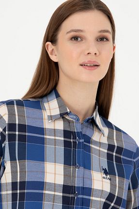 پیراهن سرمه ای زنانه یقه پیراهنی U.S. Polo Assn. - کد 834610786