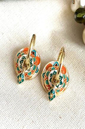 گوشواره جواهر سفید برنجی SEVİLLE AKSESUAR - کد 859066241