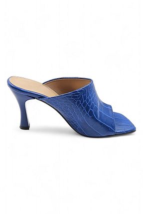 دمپائی آبی زنانه چرم مصنوعی Melen Shoes - کد 459447343