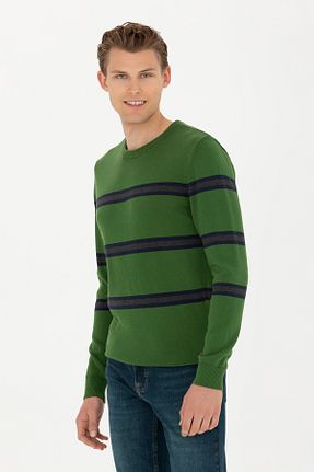 پلیور سبز مردانه ساده U.S. Polo Assn. - کد 834786217