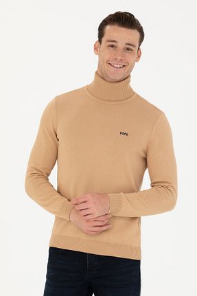 پلیور بژ مردانه ساده U.S. Polo Assn. - کد 834786526
