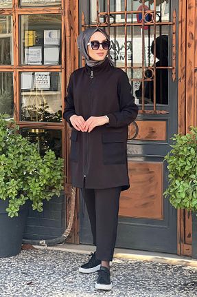 ست بالاتنه و پائین تنه حجاب مشکی زنانه رگولار FUAT GÜRSEN - کد 863030623
