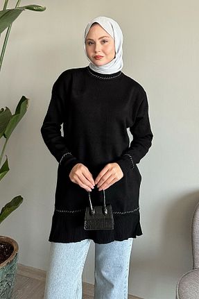 پلیور حجاب مشکی زنانه اکریلیک InStyle - کد 863071643