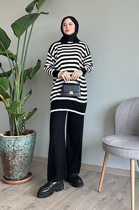 ست بالاتنه و پائین تنه حجاب مشکی زنانه رگولار InStyle - کد 863069168