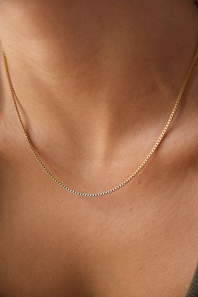 گردنبند استیل ( فولاد ) طلائی زنانه استیل ضد زنگ ByFlorya Jewelry - کد 854112894