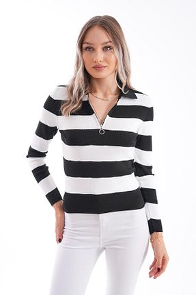 پلیور مشکی زنانه Fitted Şimal - کد 863084917