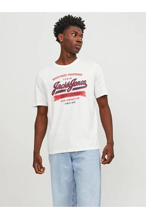تیشرت سفید مردانه رگولار Jack & Jones - کد 797890962