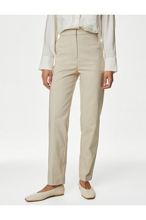 شلوار بژ زنانه پنبه ای Marks & Spencer - کد 835566706