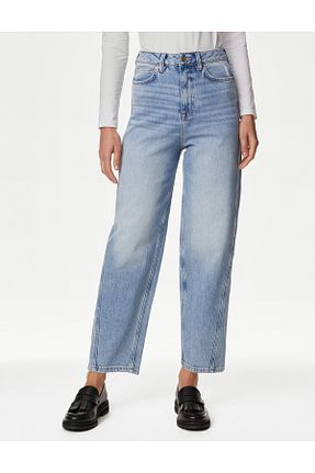 شلوار جین آبی زنانه پاچه ساده Marks & Spencer - کد 843816025