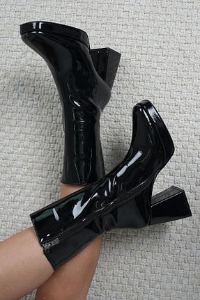 بوت / نیم بوت مشکی زنانه چرم مصنوعی Stilbagshoes - کد 860214627