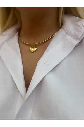 گردنبند استیل ( فولاد ) طلائی استیل ضد زنگ Hicrans Takı - کد 863107903