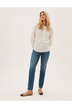 شلوار سرمه ای زنانه پنبه ای Marks & Spencer - کد 280774952