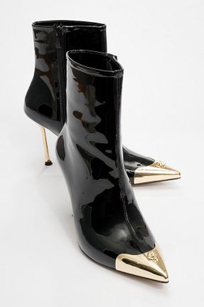بوت / نیم بوت مشکی زنانه چرم مصنوعی luvishoes - کد 863117433