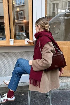 شال گردن بنفش زنانه اکریلیک BAHELS - کد 863130673