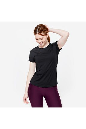 تیشرت اسپرت مشکی زنانه رگولار Decathlon - کد 809435146