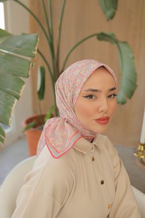 روسری صورتی پنبه ای Silk Home - کد 863167277